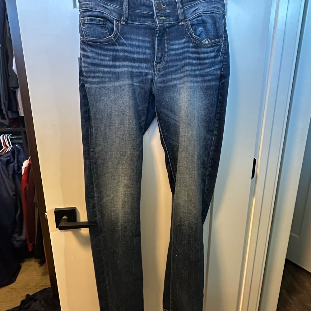 BKE Blue Straight Leg Jeans with Classic Indigo Wash